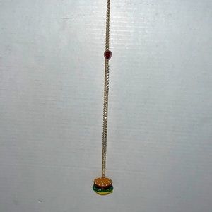 Betsey Johnson burger necklace